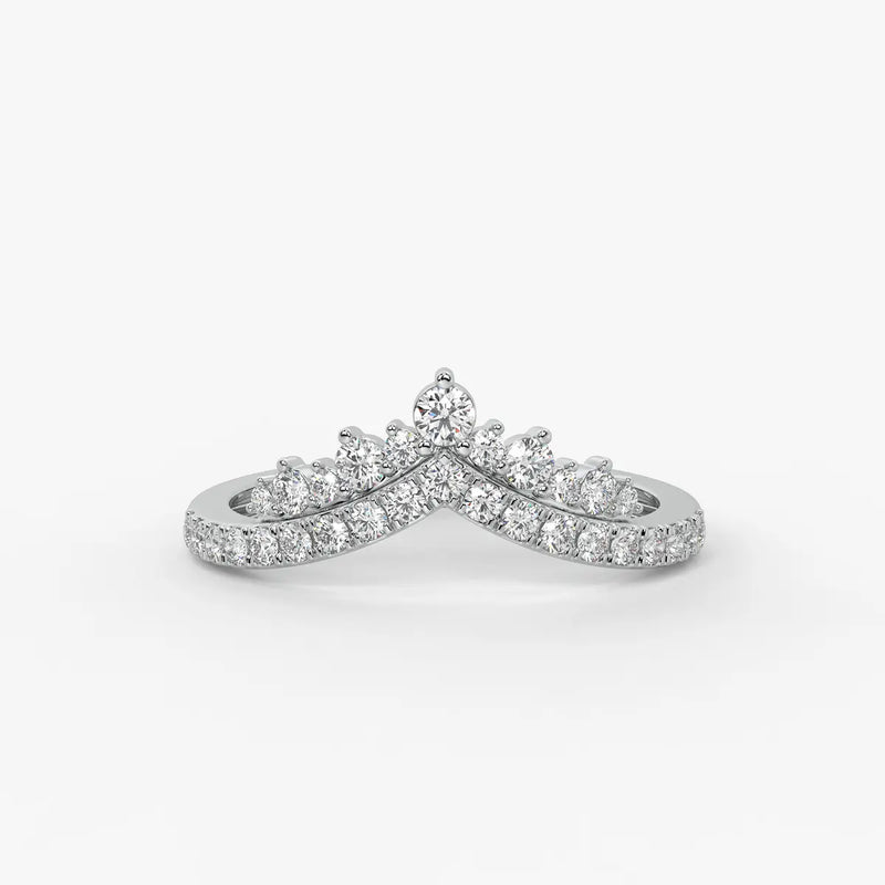 Crown Curve Diamond Ring