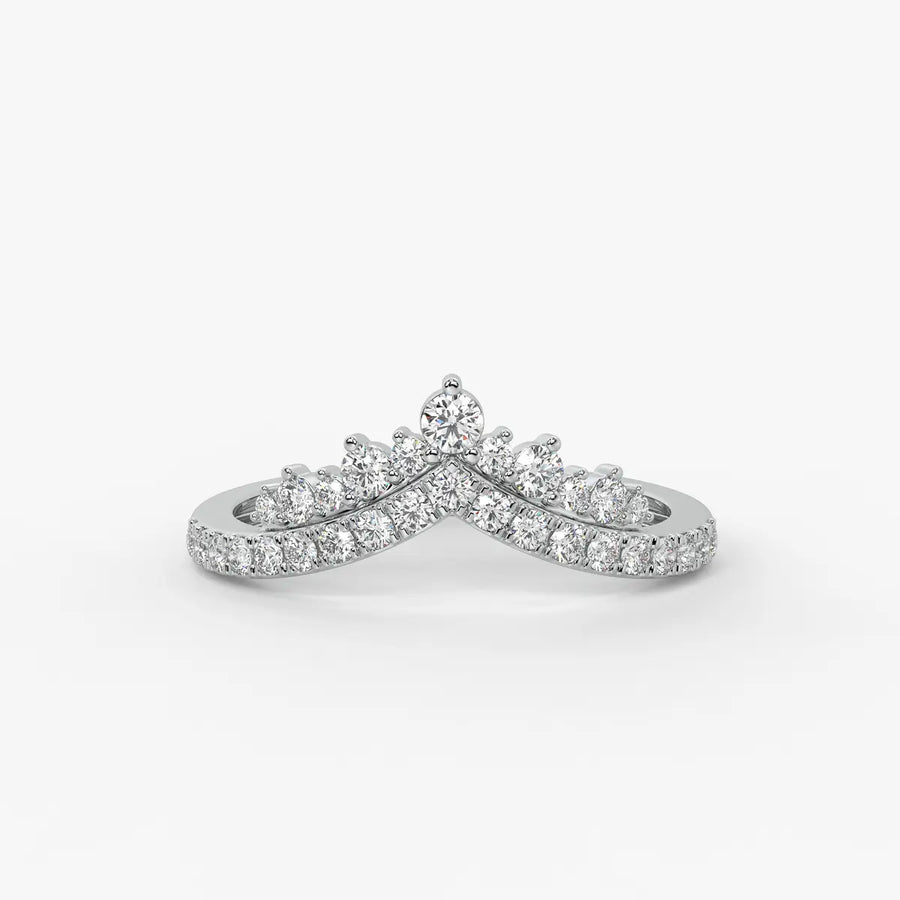 Crown Curve Diamond Ring