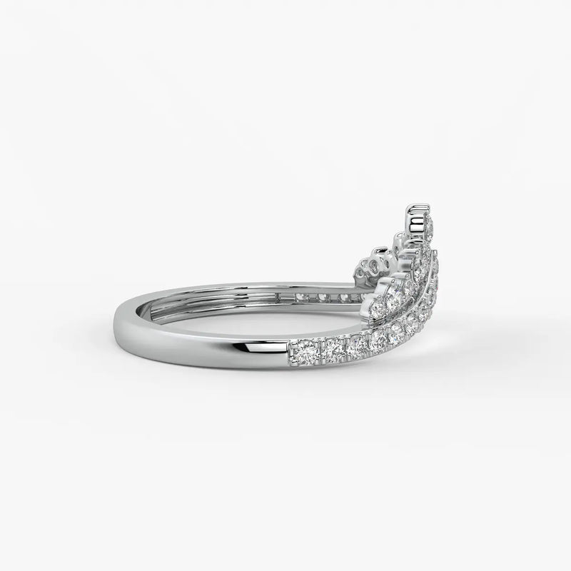 Crown Curve Diamond Ring
