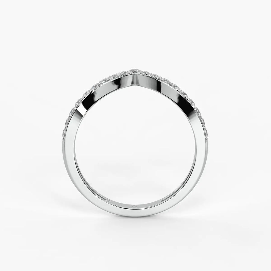 Crown Curve Diamond Ring