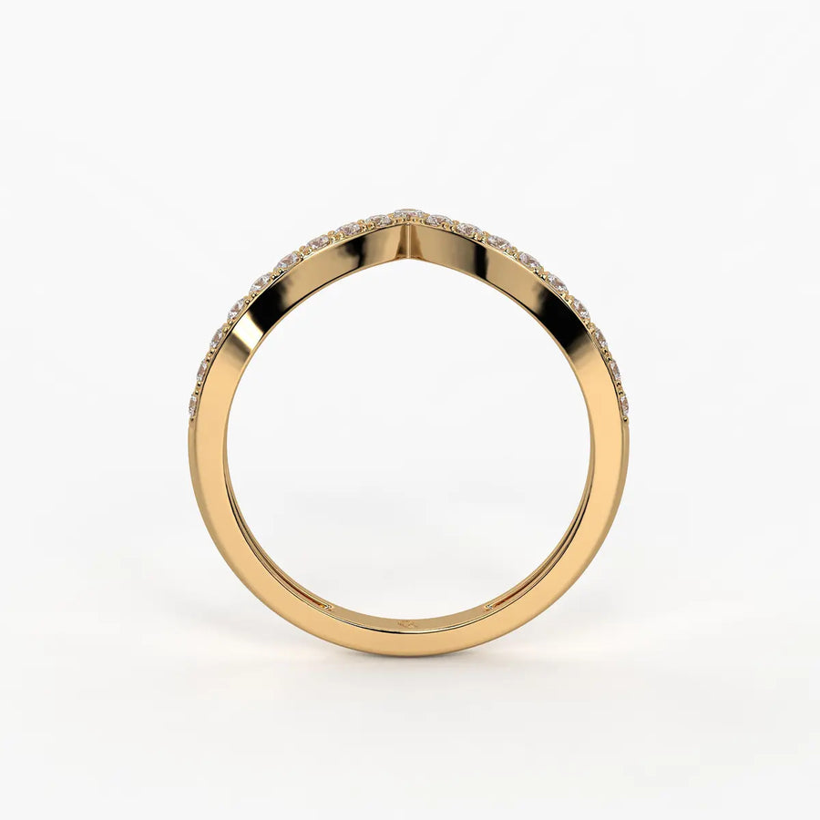 Crown Curve Diamond Ring