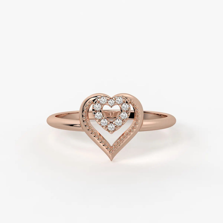 Everliora Twin Heart Diamond Ring