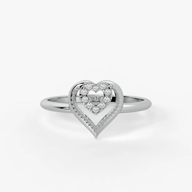 Everliora Twin Heart Diamond Ring