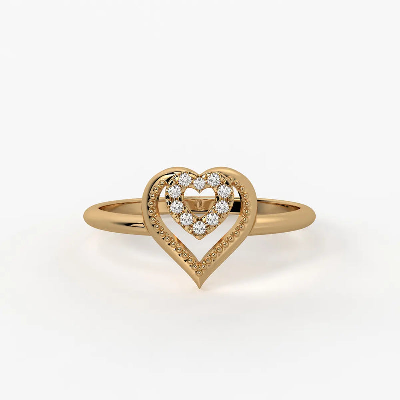 Everliora Twin Heart Diamond Ring