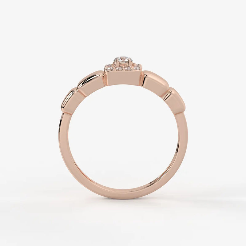 Orlina Cushion Halo Diamond Statement Ring