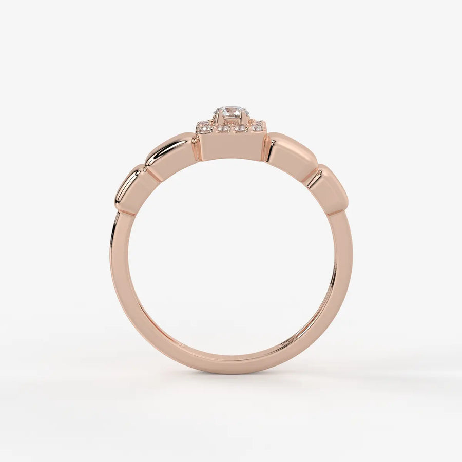 Orlina Cushion Halo Diamond Statement Ring