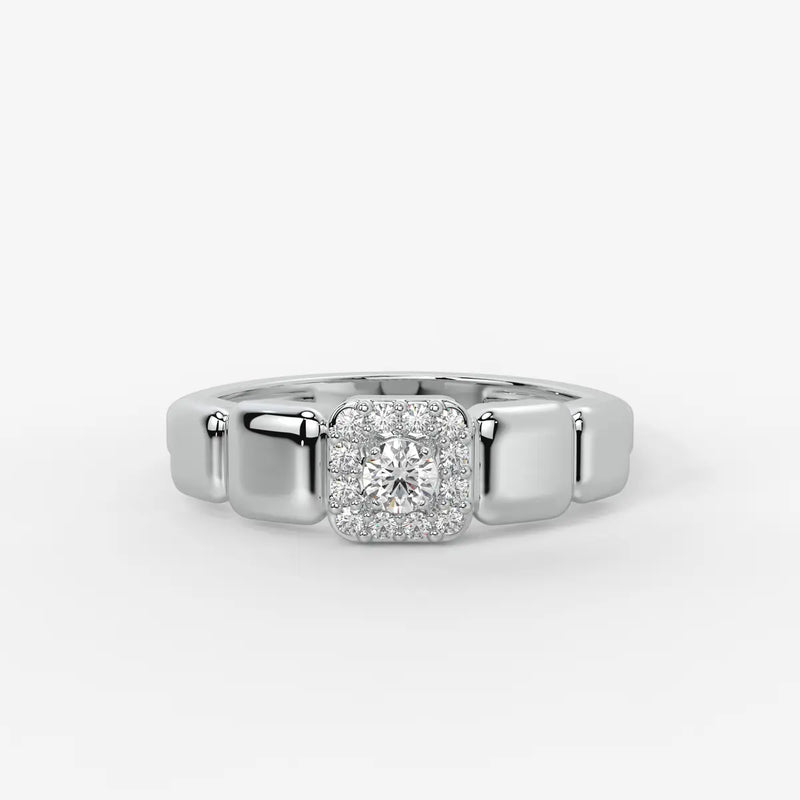 Orlina Cushion Halo Diamond Statement Ring