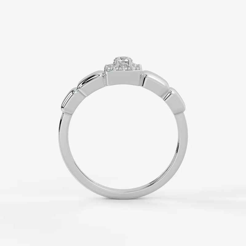Orlina Cushion Halo Diamond Statement Ring
