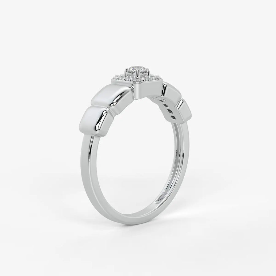 Orlina Cushion Halo Diamond Statement Ring