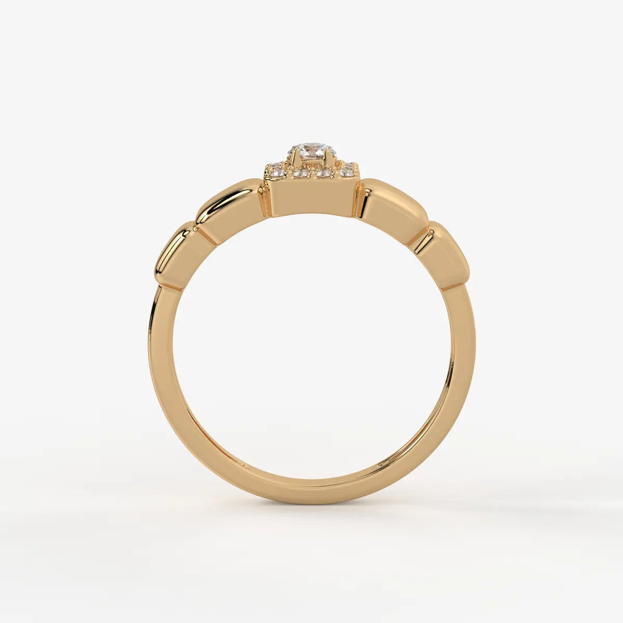 Orlina Cushion Halo Diamond Statement Ring