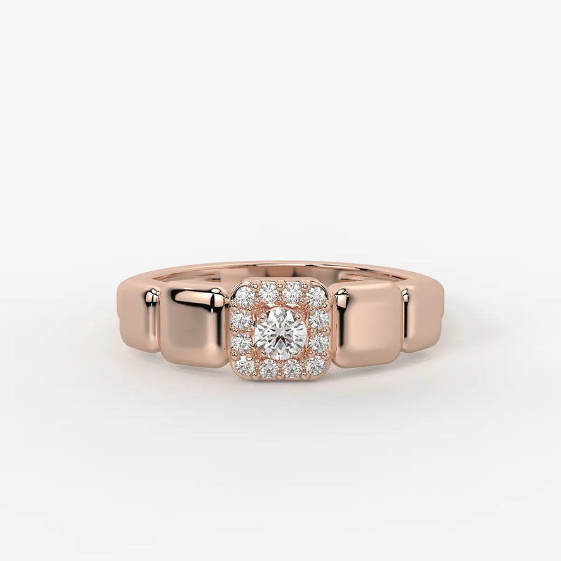 Orlina Cushion Halo Diamond Statement Ring