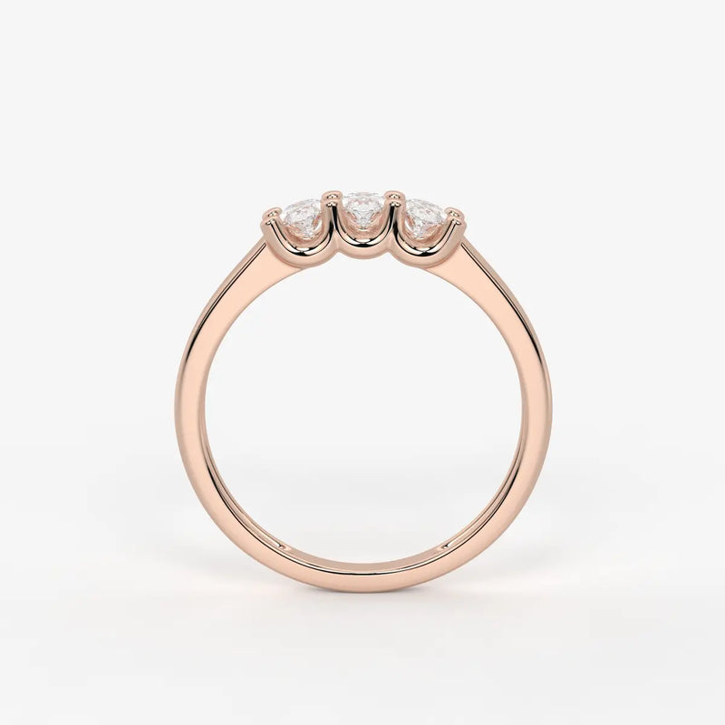 Ovamira Triple Oval Diamond Ring
