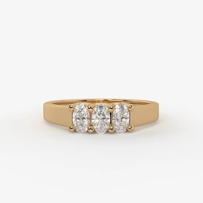 Ovamira Triple Oval Diamond Ring