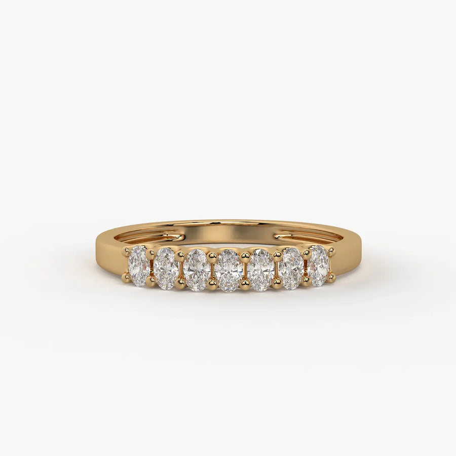 Vellique Oval Diamond Bar Ring