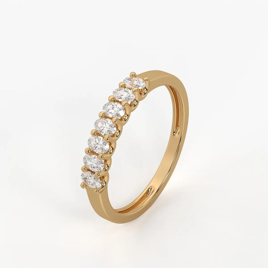 Vellique Oval Diamond Bar Ring