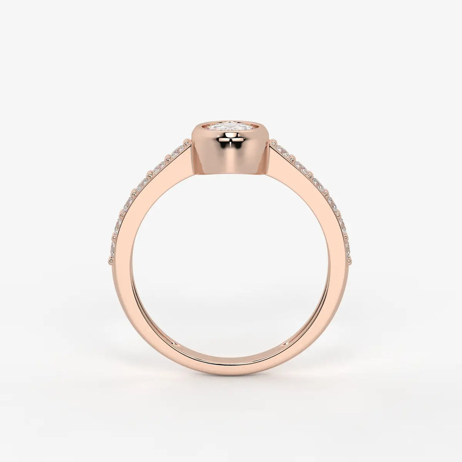 Elowen Oval Halo Diamond Ring