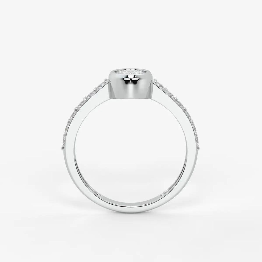 Elowen Oval Halo Diamond Ring
