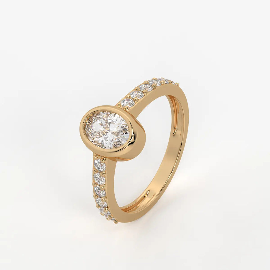 Elowen Oval Halo Diamond Ring