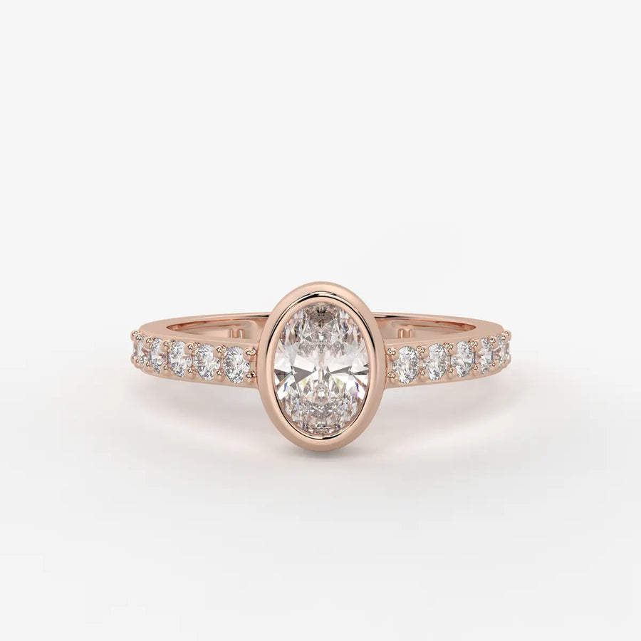 Elowen Oval Halo Diamond Ring