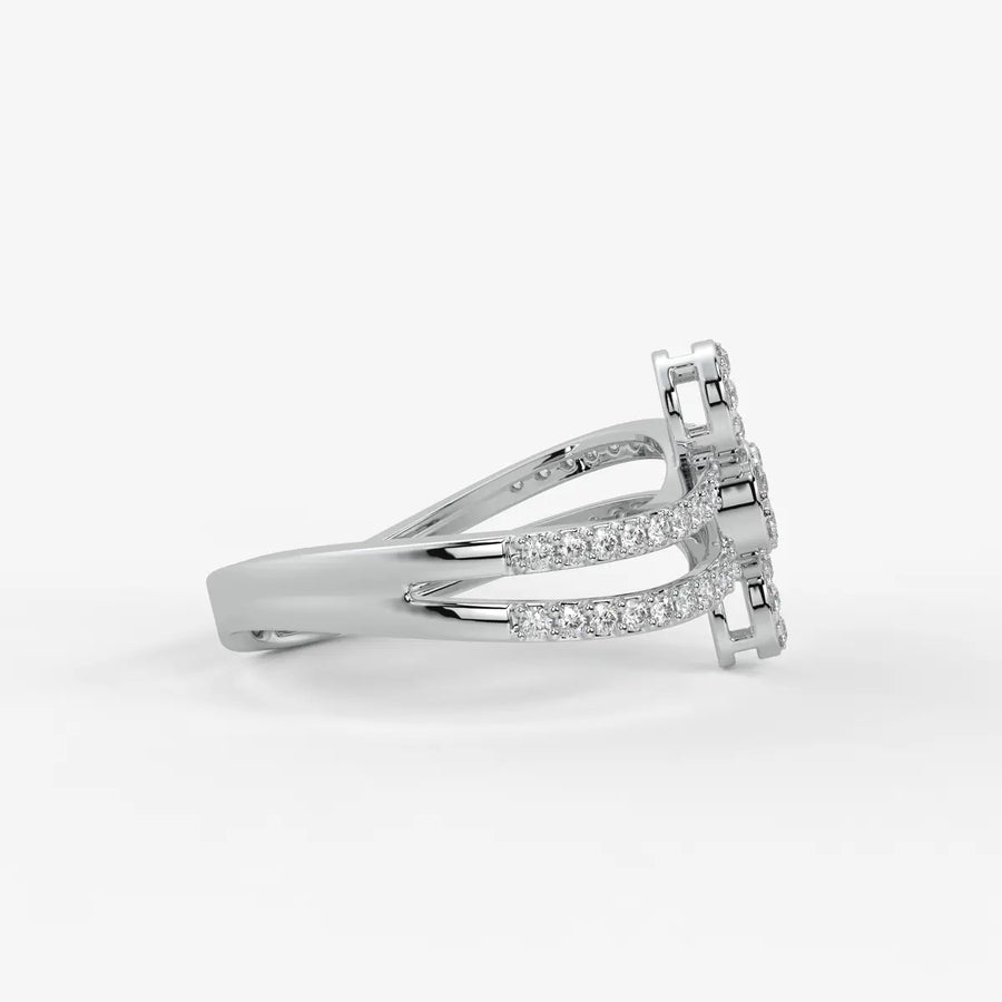 Trivelle Floral Cluster Diamond Ring