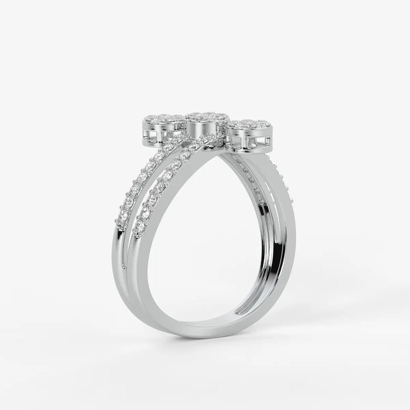 Trivelle Floral Cluster Diamond Ring