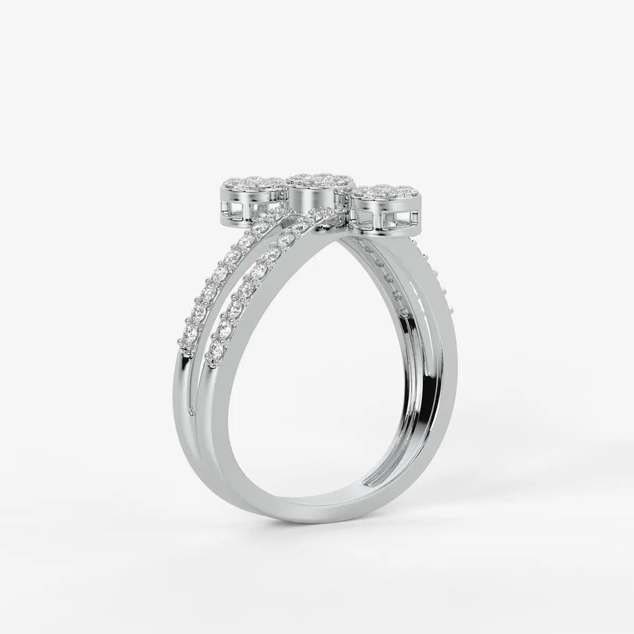 Trivelle Floral Cluster Diamond Ring