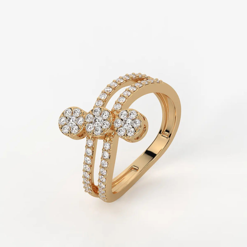 Trivelle Floral Cluster Diamond Ring