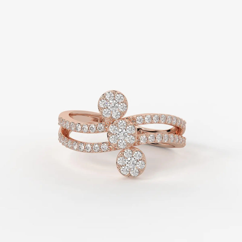 Trivelle Floral Cluster Diamond Ring