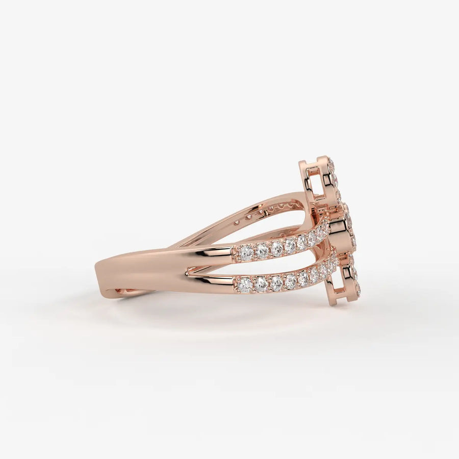 Trivelle Floral Cluster Diamond Ring