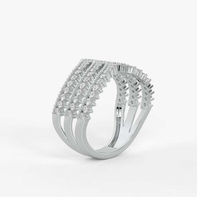 Velmira Multi Layer Diamond Statement Ring