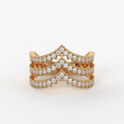 Velmira Multi Layer Diamond Statement Ring