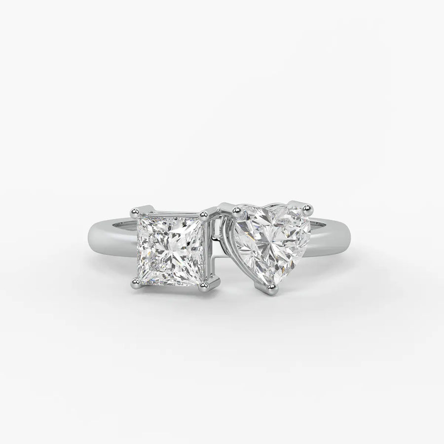 The Diya Radiant Heart & Princess Ring