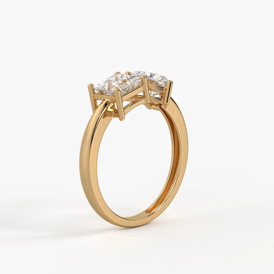 The Diya Radiant Heart & Princess Ring