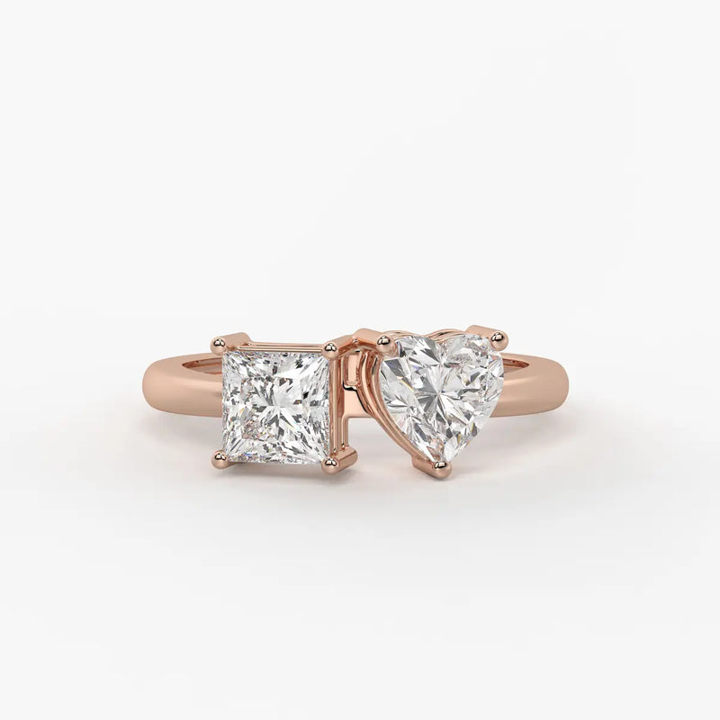 The Diya Radiant Heart & Princess Ring