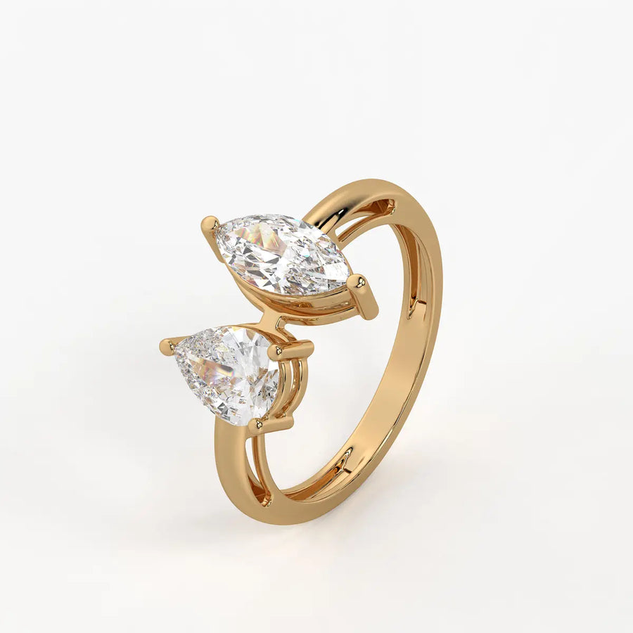 Aurevia Twin Glint Diamond Ring