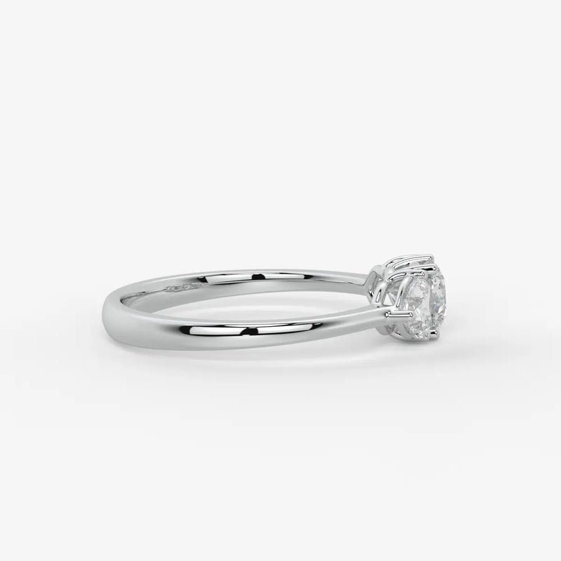 Valoria Round Heart Trilogy Diamond Ring