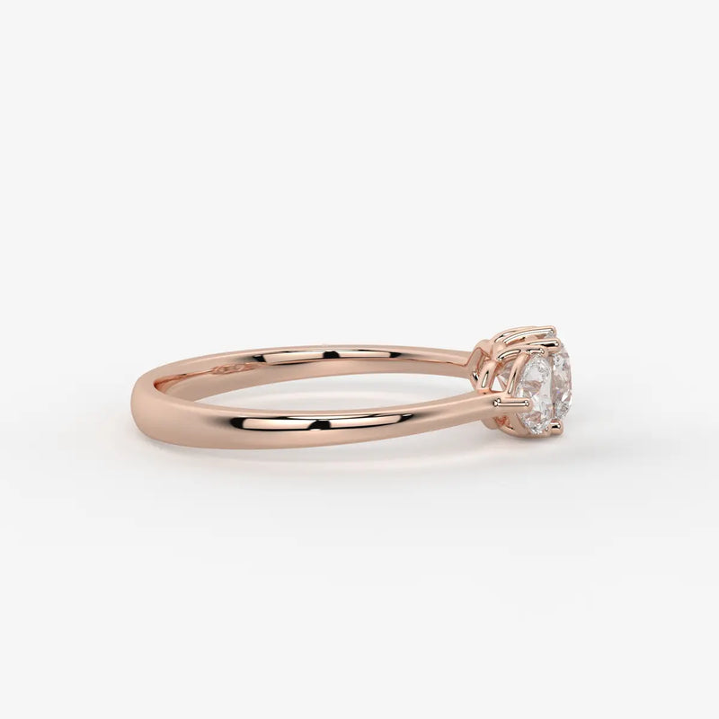 Valoria Round Heart Trilogy Diamond Ring