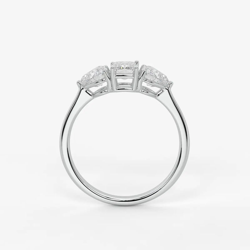 Celestra Emerald Heart Trilogy Diamond Ring