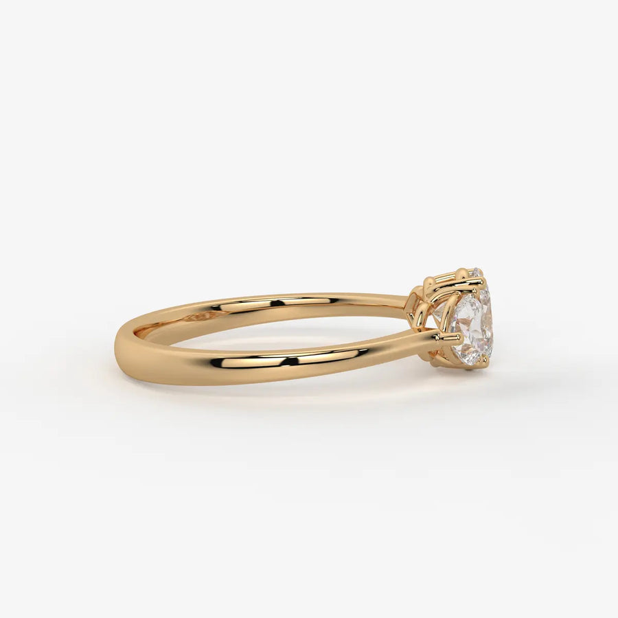 Ovelisse Oval Heart Trilogy Diamond Ring