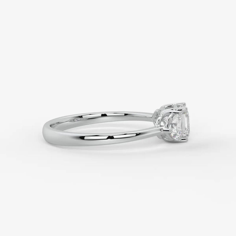Asterelle Asscher Heart Trilogy Diamond Ring