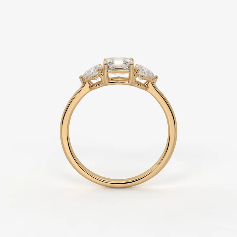Asterelle Asscher Heart Trilogy Diamond Ring