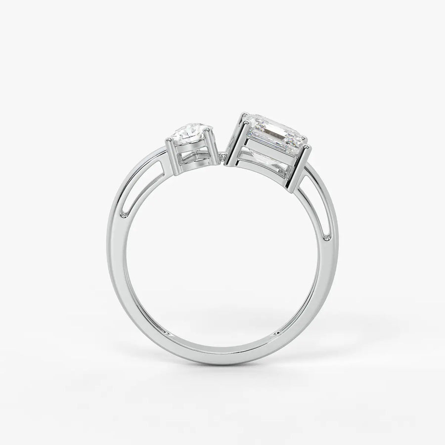 The Kyra Ethereal Pear & Asscher Ring