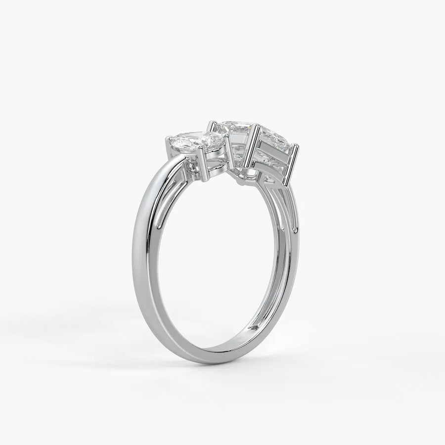 The Kyra Ethereal Pear & Asscher Ring