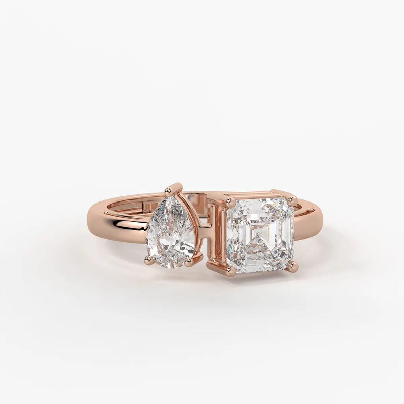 The Kyra Ethereal Pear & Asscher Ring