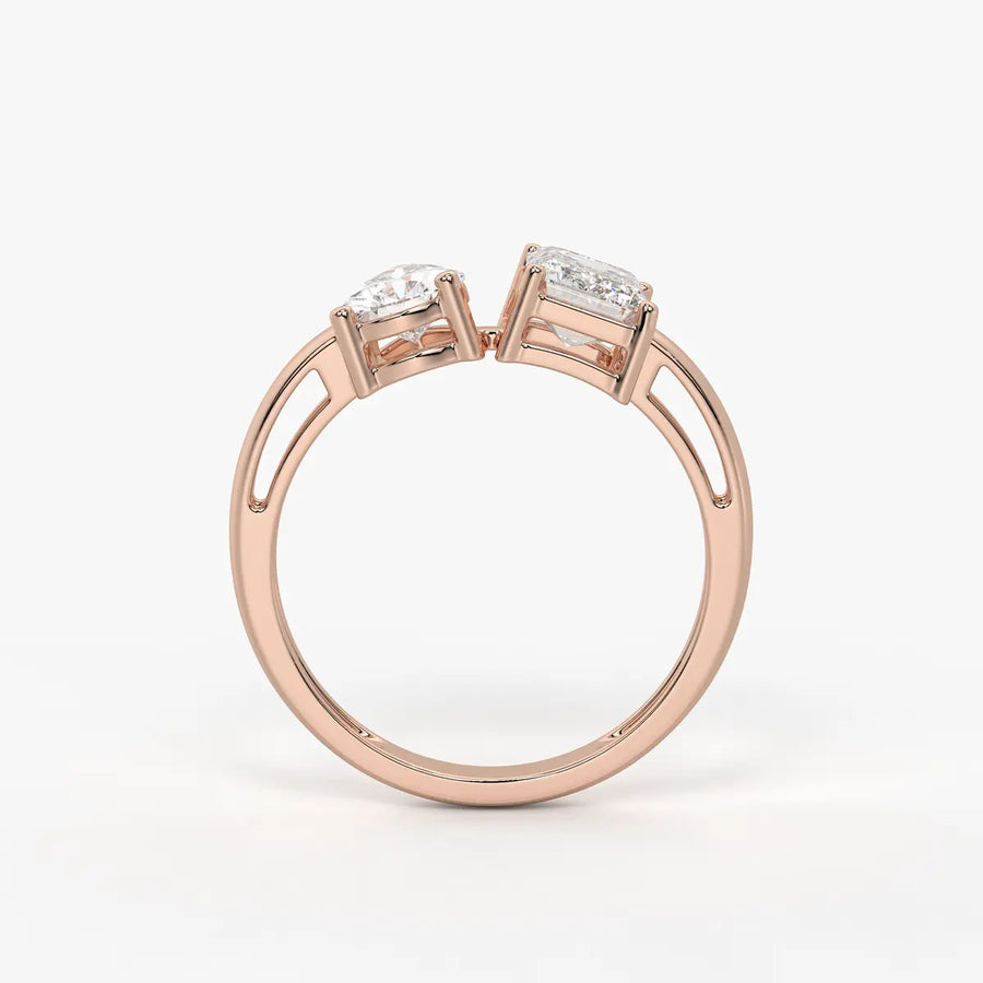 The Inara Pear & Emerald Fusion Ring