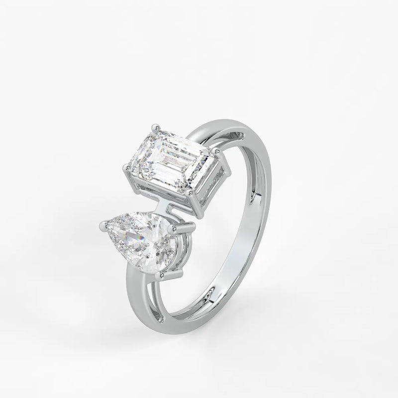 The Inara Pear & Emerald Fusion Ring