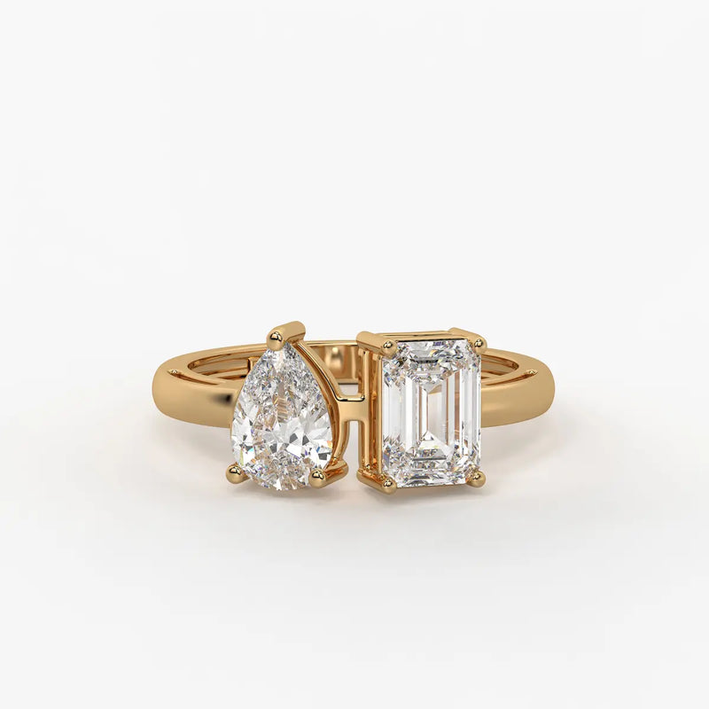 The Inara Pear & Emerald Fusion Ring