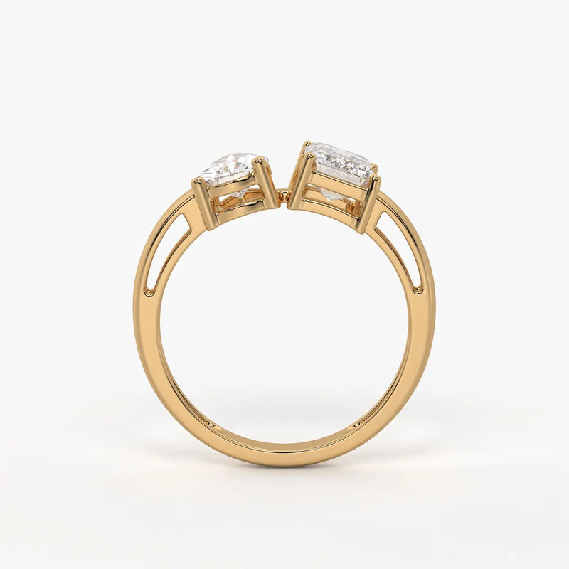 The Inara Pear & Emerald Fusion Ring