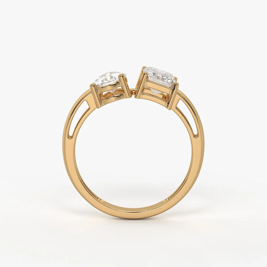 The Inara Pear & Emerald Fusion Ring