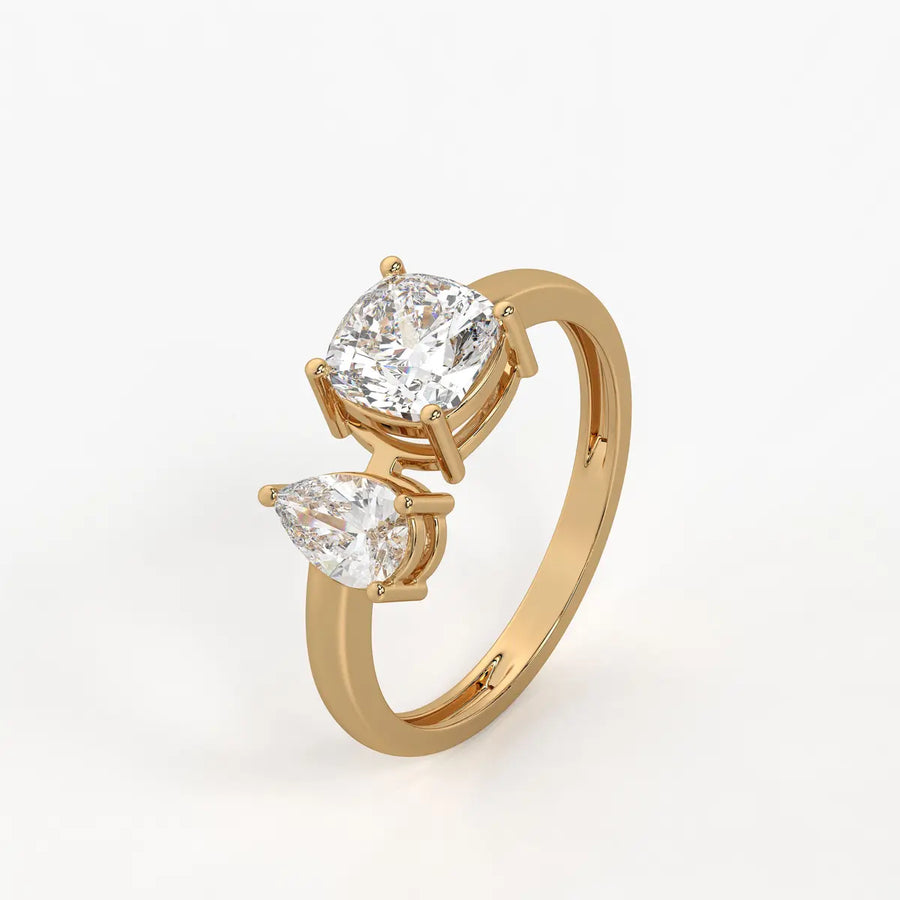 The Aadhya Pear-Cushion Union Ring
